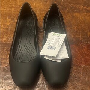 CROCS Women's Black Sloane Matte Ballet Flats, NWT